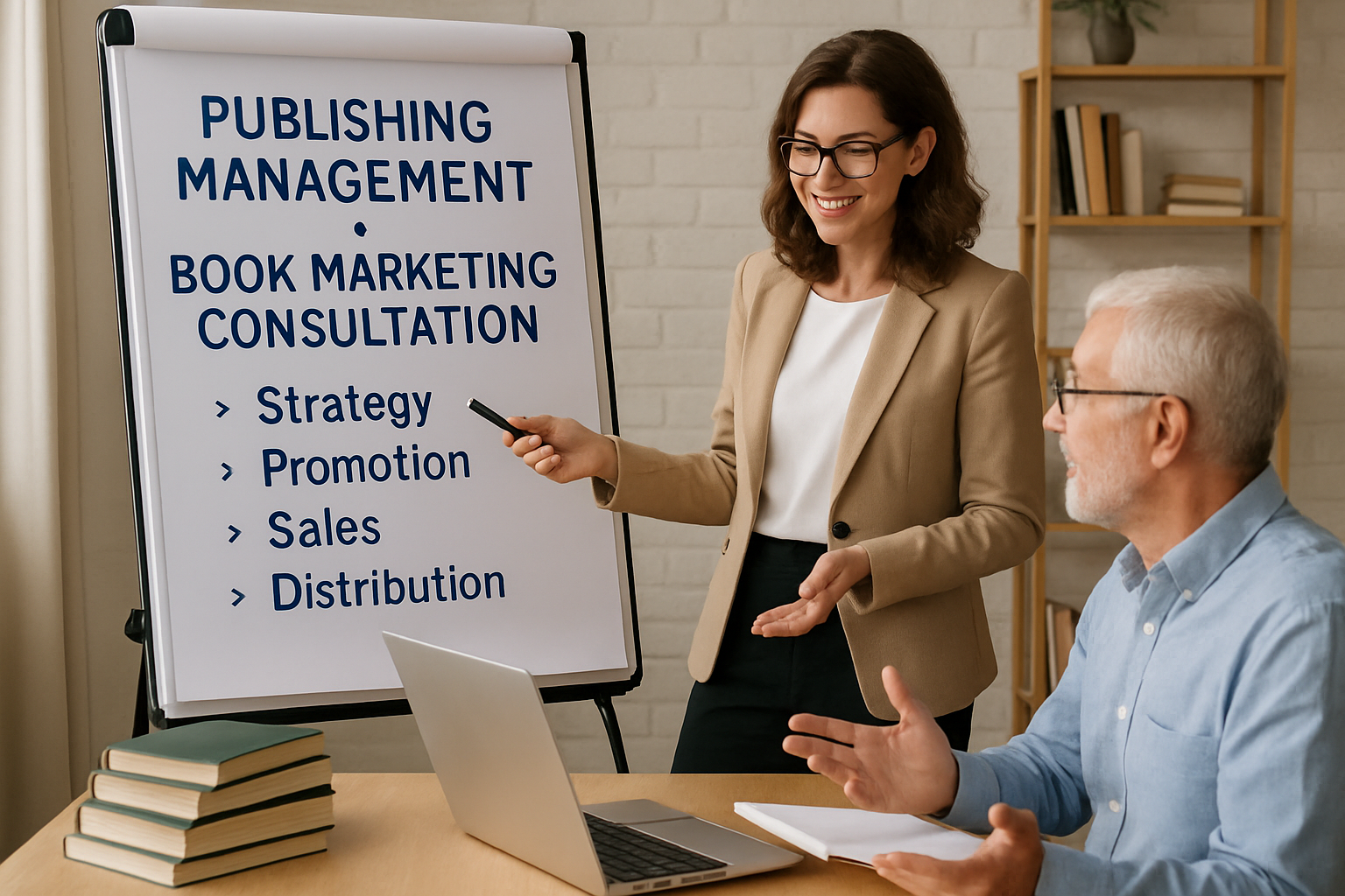 Publishing management and book marketing consultation session